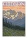 Spring Flowers, Oregon Giclee Poster Print, 12x16