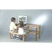 Childrens wood computer desk for 1 or 2 kids, ages 6 - 10 - maple