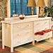 Log Six Drawer Dresser Mirror