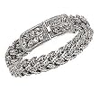.925 Silver Ornate Woven Bracelet- 7.5"