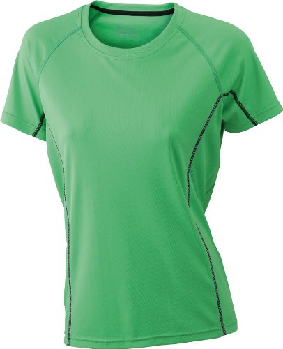James & Nicholson Damen Running Reflex-T, green/black, XL, JN422 grbl Preisvergleich