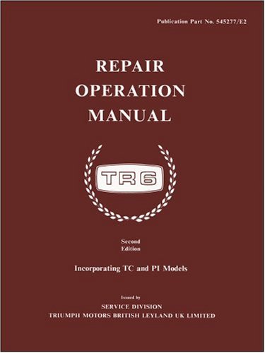 Triumph TR6 Operation Manual (Official Workshop Manuals)