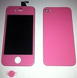IMAGE OF Pink Full Assembly with Touch Screen Digitzer Display, Front LCD, Back housing, Home Button and Installation Tools for Apple iPhone 4 (AT&T)