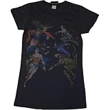 DC Comics Girl Characters Heroes vs. Villains Juniors T-Shirt by Junk Food