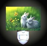 Butterflies and Bunnies Decorative Night Light