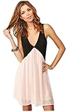Womdee Sexy Women Deep V Neck Cocktail Party Evening Summer Dress L,Black Pink With Womdee Accessory