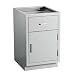 Looped Logic LL1829AB-SSAA Shadow Gray 1 Door Modular Steel Base Cabinet with Chemical Resistant Powder Coated Finish, 18.125" Length x 29.375" Height x 22" Depth, 1 Drawer