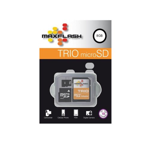 8GB microSD SDHC Memory Card with SD & miniSD Adapters for Sanyo Xacti Camcorder VPC-E2 VPC-FH1 VPC-TH1 VPC-WH1 VPC-CG10 VPC-HD2000 VPC-HD1010 VPC-CG9 VPC-C6 VPC-CA6 VPC-CA65 VPC-CG6 VPC-CG65 VPC-E1 VPC-HD1000 VPC-HD1A VPC-HD2 VPC-HD700 VPC-HD700R