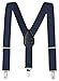 Sportoli® Kids Baby Adjustable Elastic Solid, Striped, and Polka Dot Suspenders - Navy (26 Inch)