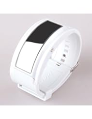 BestDealUSA White Rubber Bracelet Watch 125 With Green LED Message