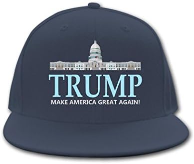 LaoLaoLao Male Top Sale Donald Trump White House Hit Hop Cap Navy