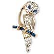 Crystal Owl Pin