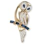 Crystal Owl Pin