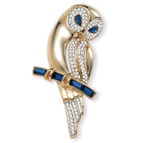 Crystal Owl Pin