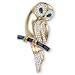 PalmBeach Jewelry Crystal Owl Pin