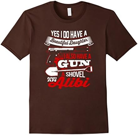 Men's Yes I Do Have A Beautiful Daughter - Funny T-Shirt For Dads Medium Brown