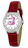 Disney Women's Queen Collection Cheshire Cat Red Leather Strap Watch #D1499S029