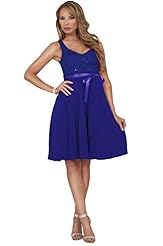 Floral Print Empire   Waistline  Glittering Sequined Pleated Sheer Flowy  Lace One Shoulder Sleeveless Knee Length Polyester/Satin Bridesmaid Dress/Party Dress  With a Bow(s) and a Ribbon  and Rhinest