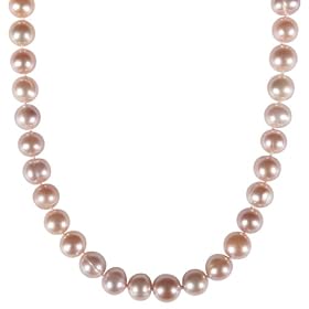 Pink Freshwater Cultured Pearl Necklace, 50 by