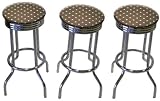 Review The Furniture Cove  / 3 Turquoise Dots on Brown Fabric Polka Dot Specialty / Custom Barstools Set