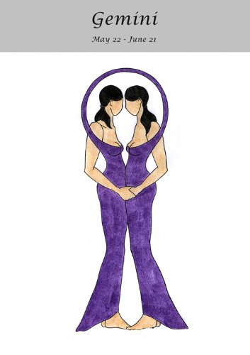 Gemini - Zodiac Birthday or General Greeting Card