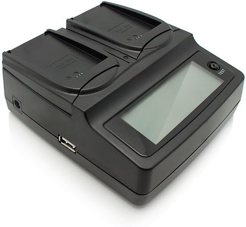 PhotoPro Dual Charger for Canon LP-E10 Camera Batteries - Works with Canon EOS Rebel T3 Digital Cameras - Intelligent, Super-fast Charger with 2 Independent Charging Bays, LCD Readout, Battery Tester, USB Output, Car Charger and UL Approved Wall Charger