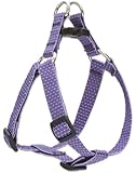 LupinePet 3/4-Inch Recycled Fiber Step-In Harness for Small Dogs with Girth Size 15 to 21-Inch, Lilac