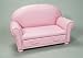 Vinyl Upholstered Lounger - Pink