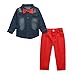 Efaster® 1Set Kids Toddler Boys Handsome Denim T-shirt+Trousers Pants Clothes Outfits