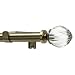 Levolor Fluted Acrylic Rod Set, Burnished Brass, 3/4-Inch Diameter, 36 to 66-Inch Width