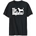 T-Shirt Mens Black " THE DOGFATHER Basset Hound " Dogs
