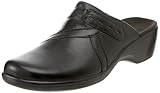 Clarks Women's May Ginger Mule,Black Leather,6 M US