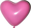 10 rosa und 10 wei&szlig;e Herzballons - Ballongas geeignet - Herzluftballon - Herzluftballons