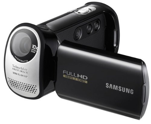 Samsung HMX-T10 High Definition Memory Camcorder (HD, 1920x1080 (50i), 10-fach opt. Zoom, 6,85 cm (2,7 Zoll) Display) schwarz