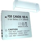 1000mAh New NB-4L Battery Pack for Canon PowerShot SD750 SD630 SD1000 TX1 SD200 SD600 Digital Camera, comes with protective cover and Black Mini Tripod