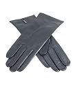 Dents Ladies Black Leather Gloves - Cashmere Lined