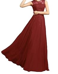 Chiffon Sheer Lace Evening Dress/Bridesmaid Dress/Prom Dress/Party Dress 