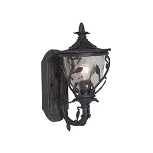 Kenroy Home 70201AP Meadow Small Wall Lantern with Clear Seeded Glass Shade, Antique... by Kenroy Home