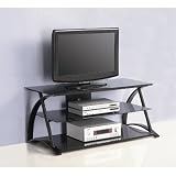 Walker Edison V42GBB Armada TV Stand, Black