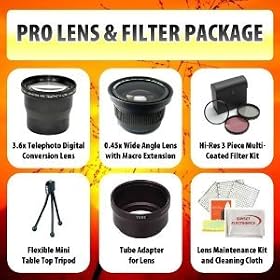 Canon PowerShot SX30 IS Digital Camera Limited Edition Lens & Filter Set Includes Wide Angle Lens, Macro Lens, 3.6X Telephoto Lens, 3 Piece Filter + Mini Tripod, Lens Cleaning Kit + Tube Adapter + More