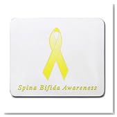 Spina Bifida Awareness Ribbon Mouse Pad