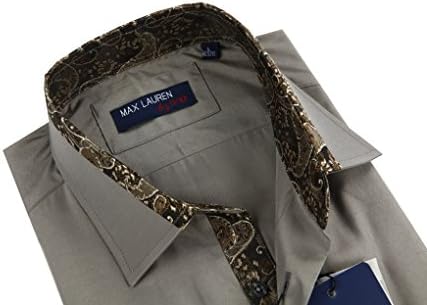 Max Lauren Men's Grey Dress Shirt