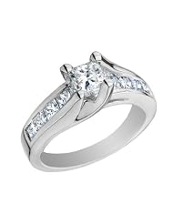 Princess Cut Diamond Engagement Ring 1.0 Carat (ctw) in 14k White Gold... by 