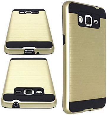Grand Prime Case, Cimio [Dual Layer] 2-Piece Style Hybrid Shockproof Hard Case Cover for Samsung Galaxy Grand Prime (G530 G530H G530F G530M G530T G530AZ S920C) (Gold)