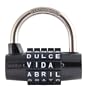 Wordlock PL-028-BK 5-Letter Combination Spanish Language Padlock, Black