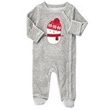 GYMBOREE(ジンボリー) スノーマン 1-ピース ヘザー グレー ロンパース長袖 6～9ヶ月【並行輸入】