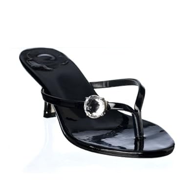 Tongs Couleur Noir Taille 39 talons de 6 cm: Chaussures et