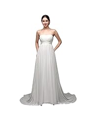 Strapless 2015 Beaded Chiffon/Satin  Dress with a Brush/Sweep Train  With a Sash 