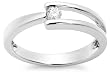10k White Gold Split-Band Solitaire Diamond Ring (1/10 cttw, H-I Color, I1-I2 Clarity)