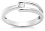 10k White Gold Split-Band Solitaire Diamond Ring (1/10 cttw, H-I Color, I1-I2 Clarity)